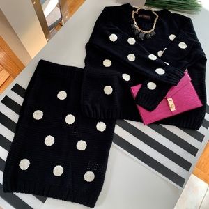 (New) Polkadot Sweater/Skirt Set